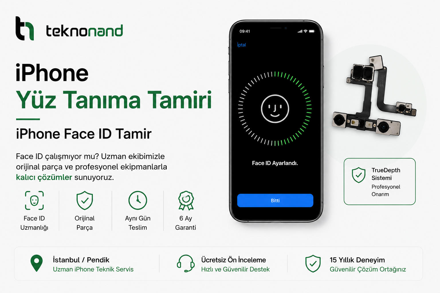 iPhone Yüz Tanıma Tamiri — iPhone Face ID Tamir
