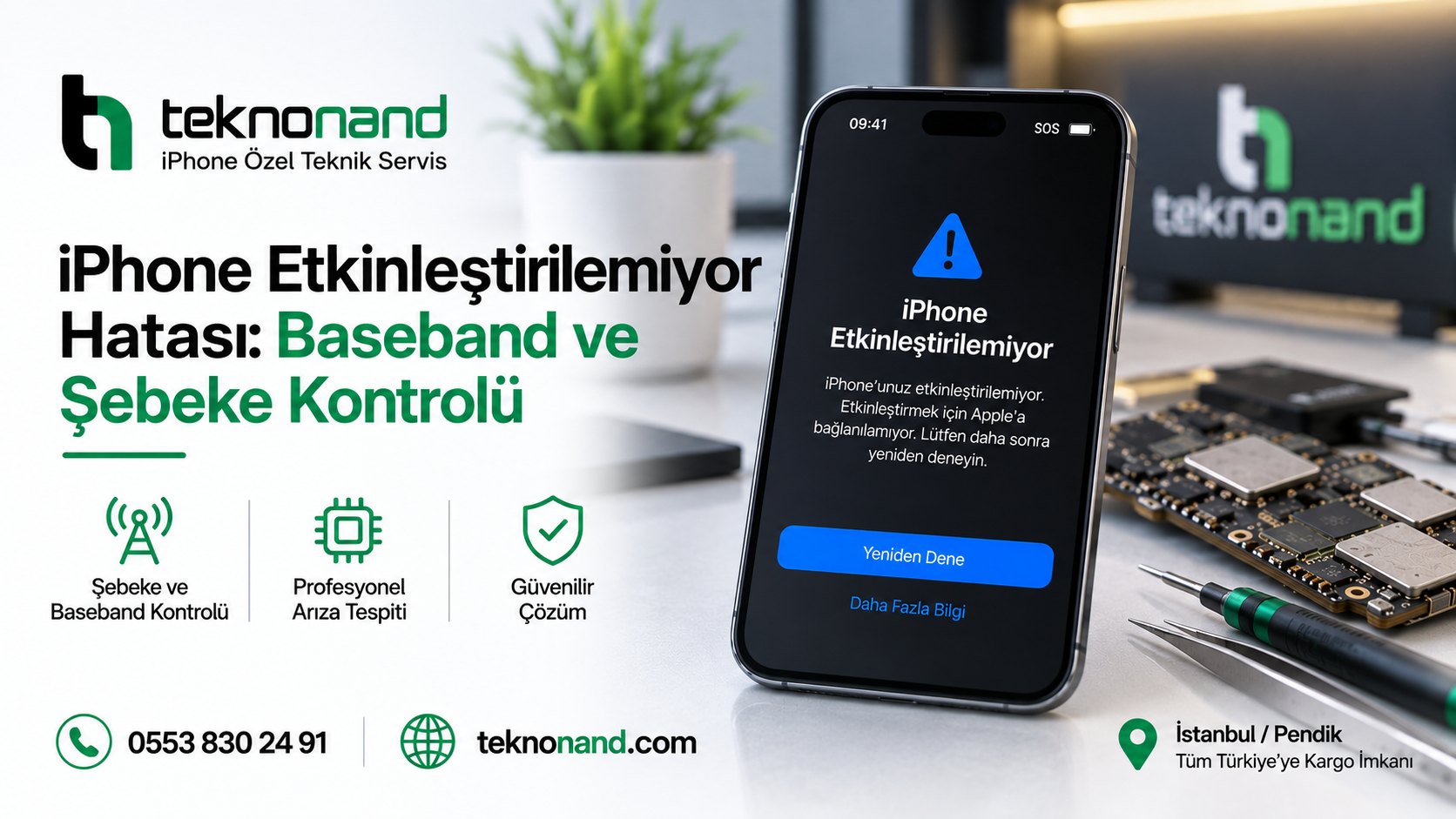 iPhone Etkinleştirilemiyor Hatası Baseband ve Şebeke Kontrolü