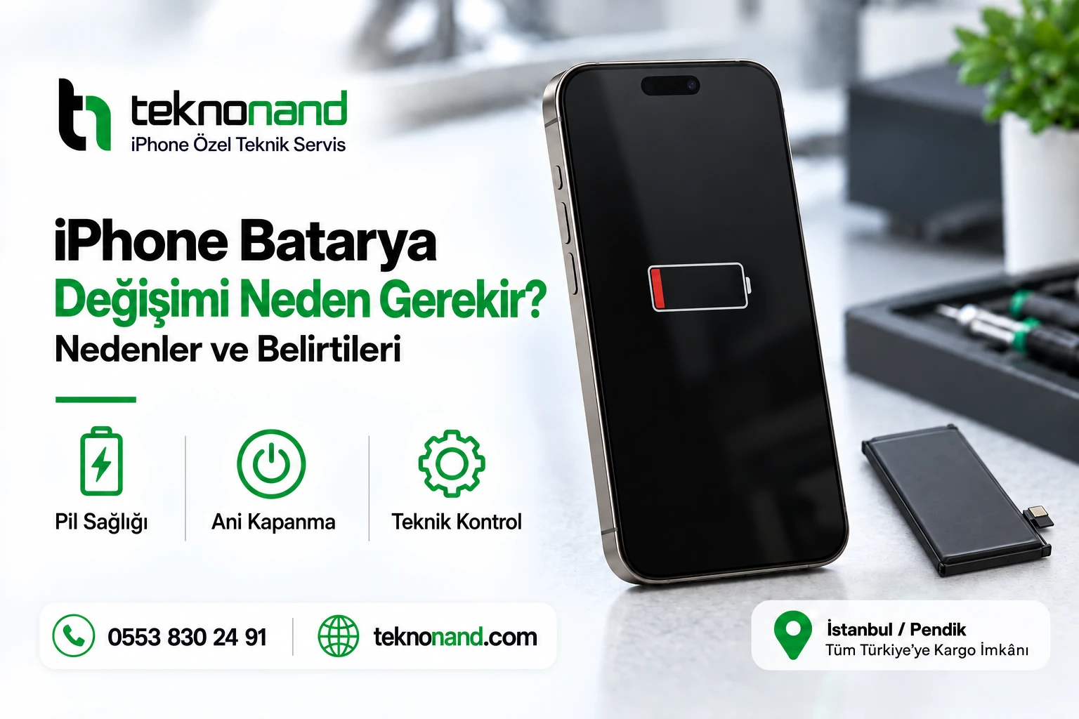 iPhone Batarya Değişimi: Nedenler ve Belirtiler | Teknonand