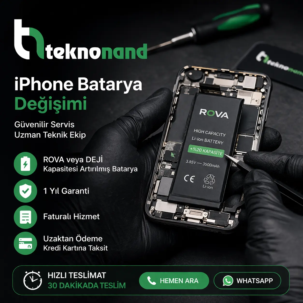 iphone batarya değişimi 13