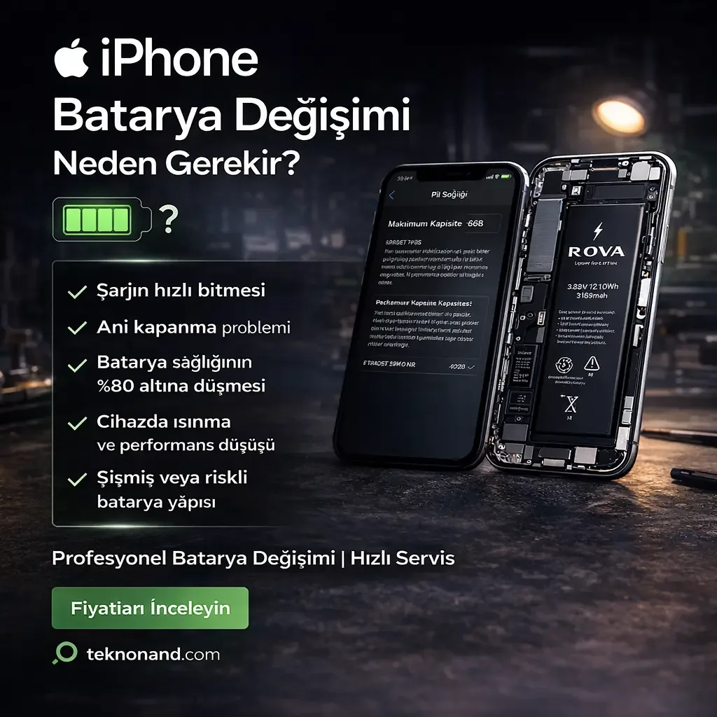 iPhone Batarya Değişimi Neden Gerekir? Nedenler ve Belirtiler