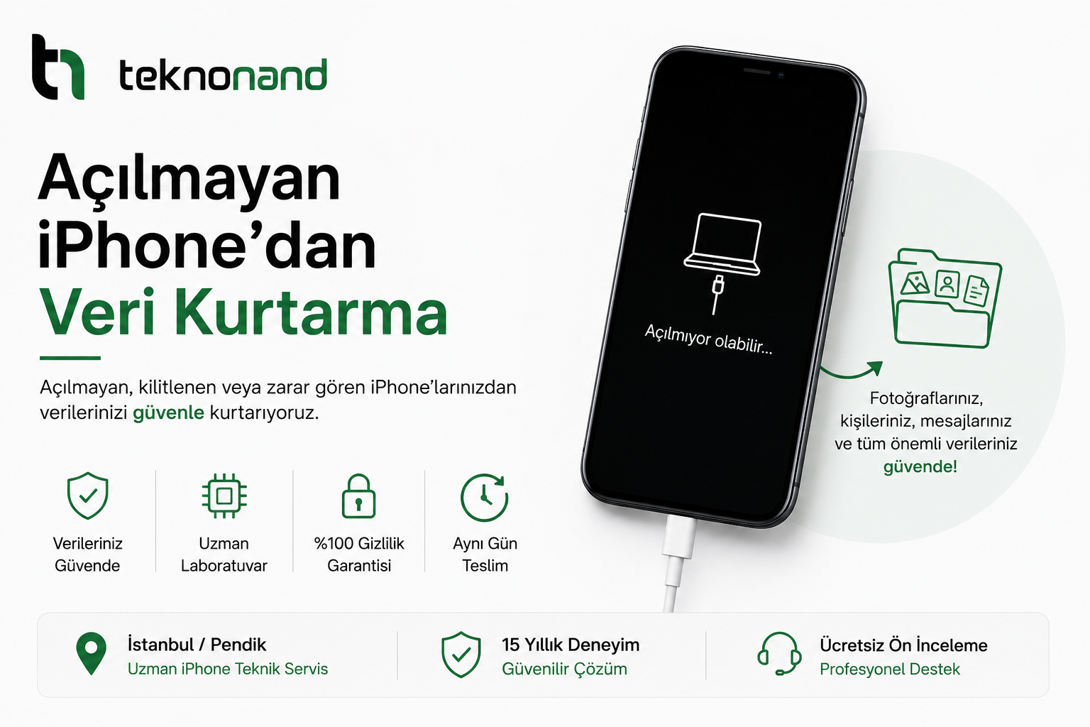 Açılmayan iPhone’dan Veri Kurtarma