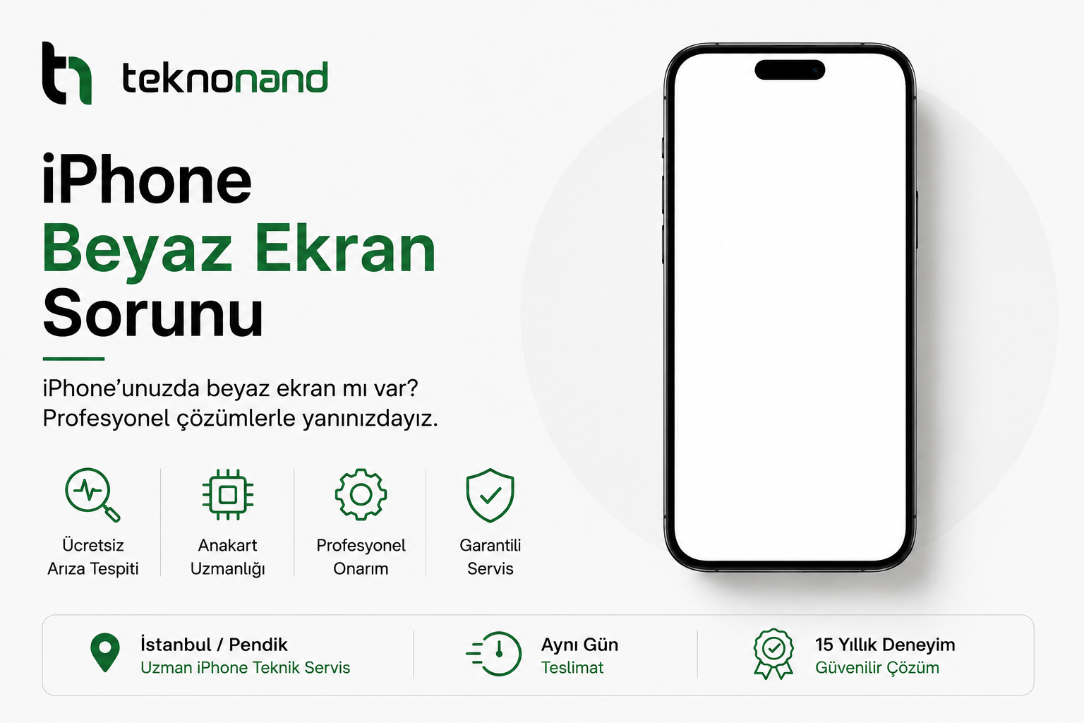 iPhone Beyaz Ekran Sorunu Nedenleri ve Çözümü Teknonand