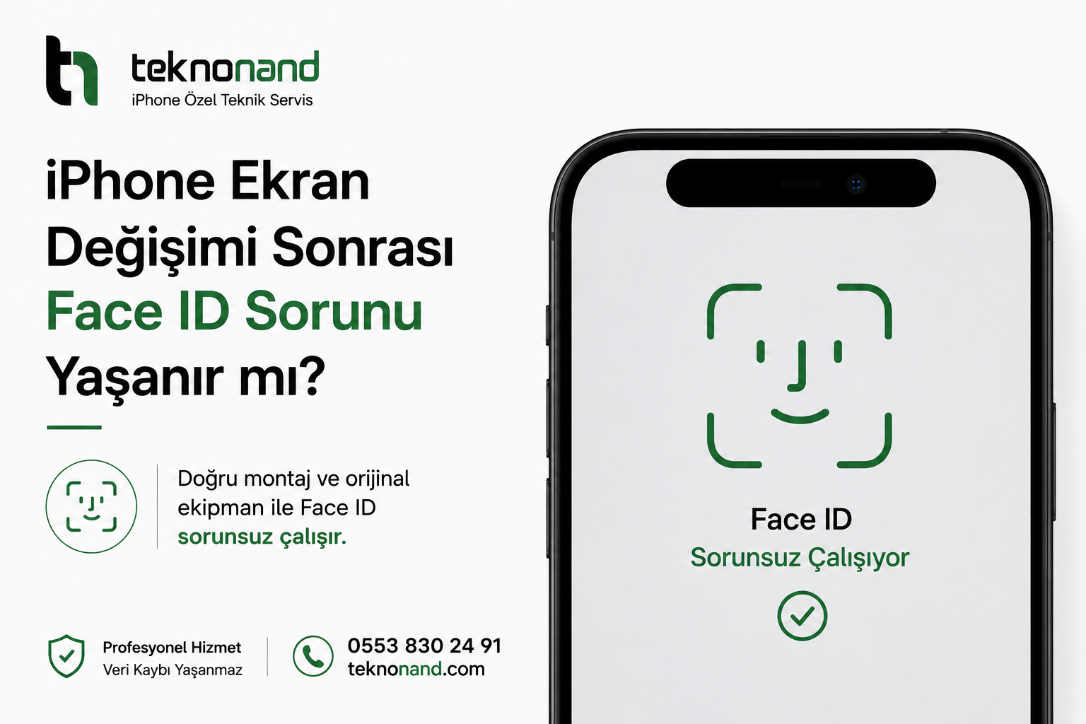 iPhone Ekran Değişimi Sonrası Face ID Sorunu Yaşanır mı
