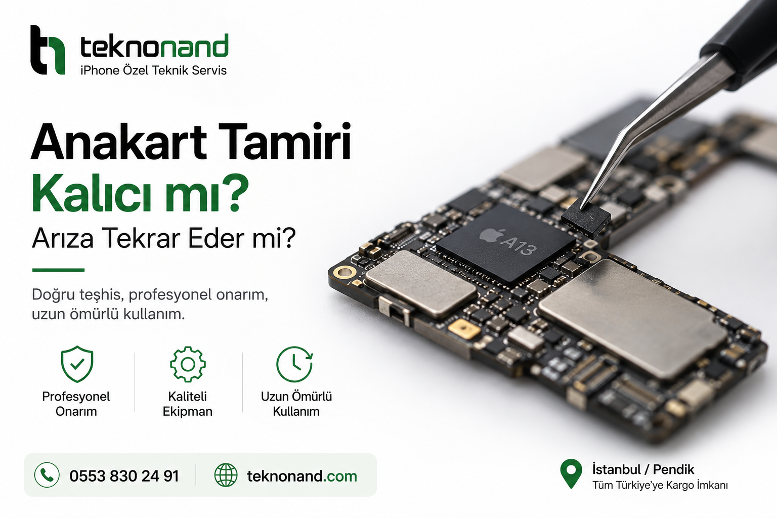 iPhone anakart tamirinde reball jumper ve entegre değişimi