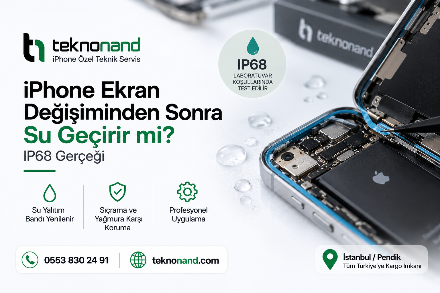iPhone Ekran Değişiminden Sonra Su Geçirir mi IP68 Gerçeği