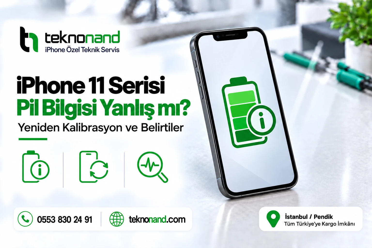 iPhone 11 Pil Sağlığı ve Yeniden Kalibrasyon | Teknonand