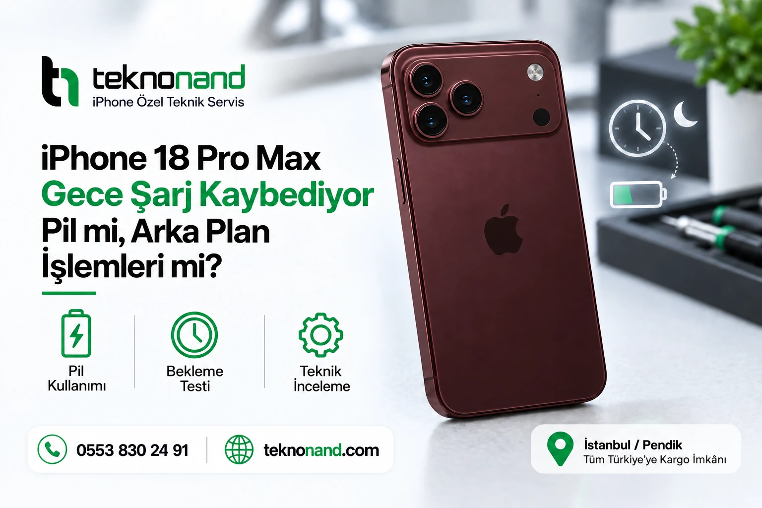 iPhone 18 Pro Max Gece Şarj Kaybediyor: Pil mi, Arka Plan İşlemleri mi?