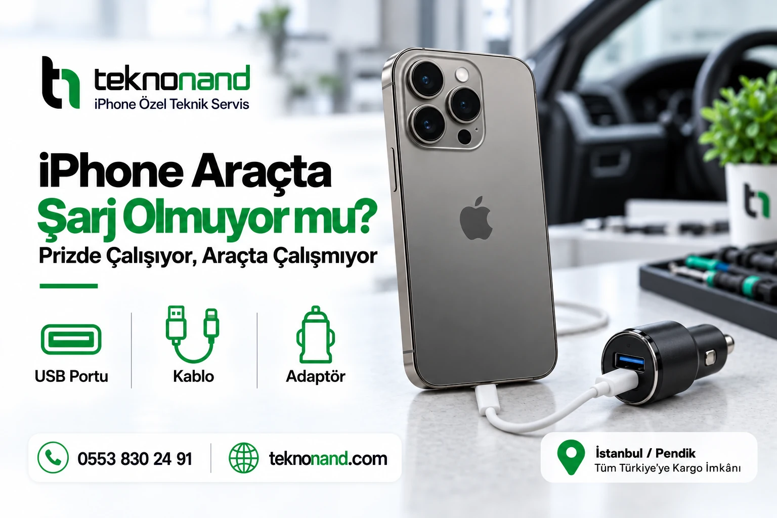 iPhone Araçta Şarj Olmuyor Ama Prizde Oluyor: Neyi Kontrol Etmeli?