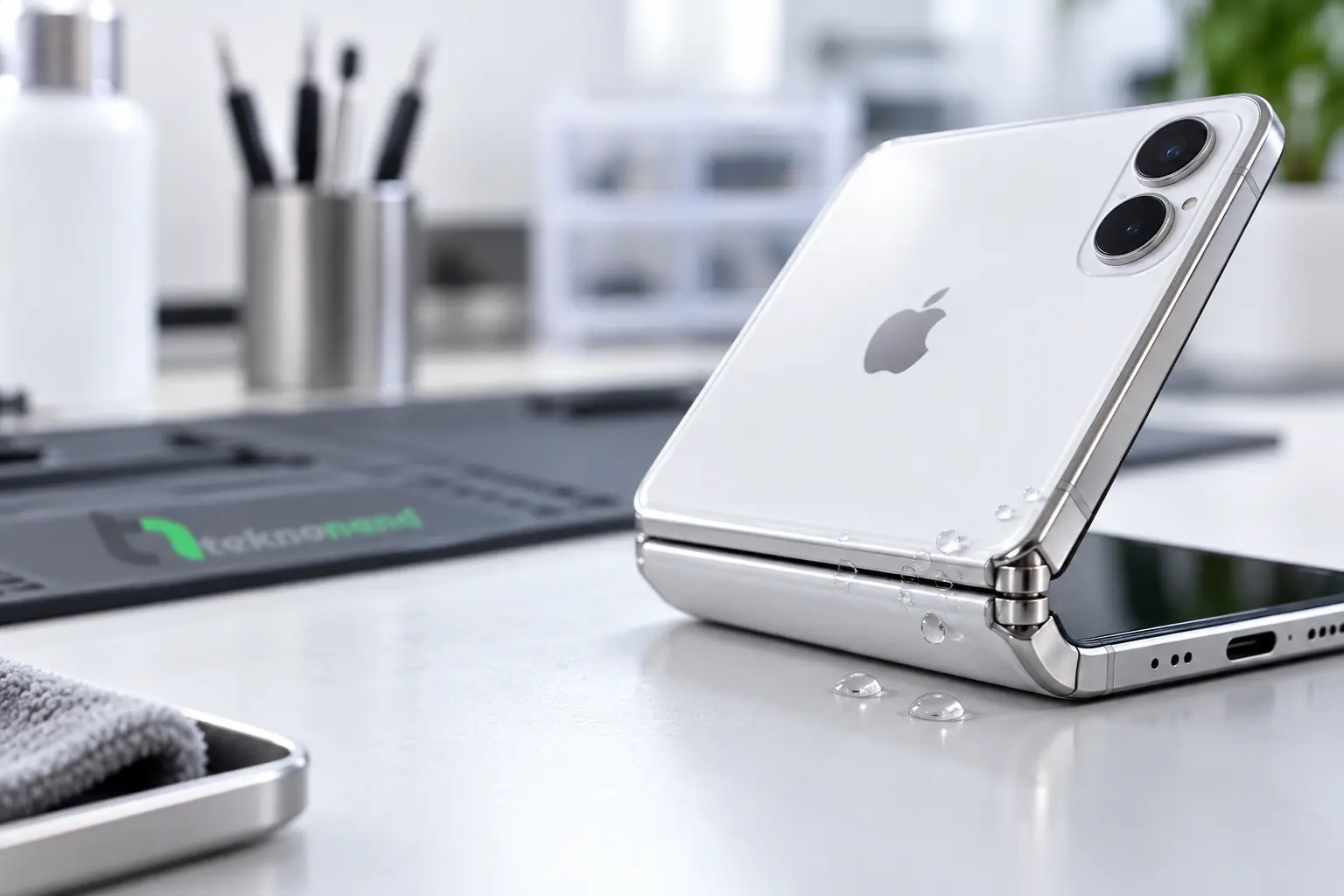 iPhone Duo sıvı teması sonrası Teknonand servis tezgâhında