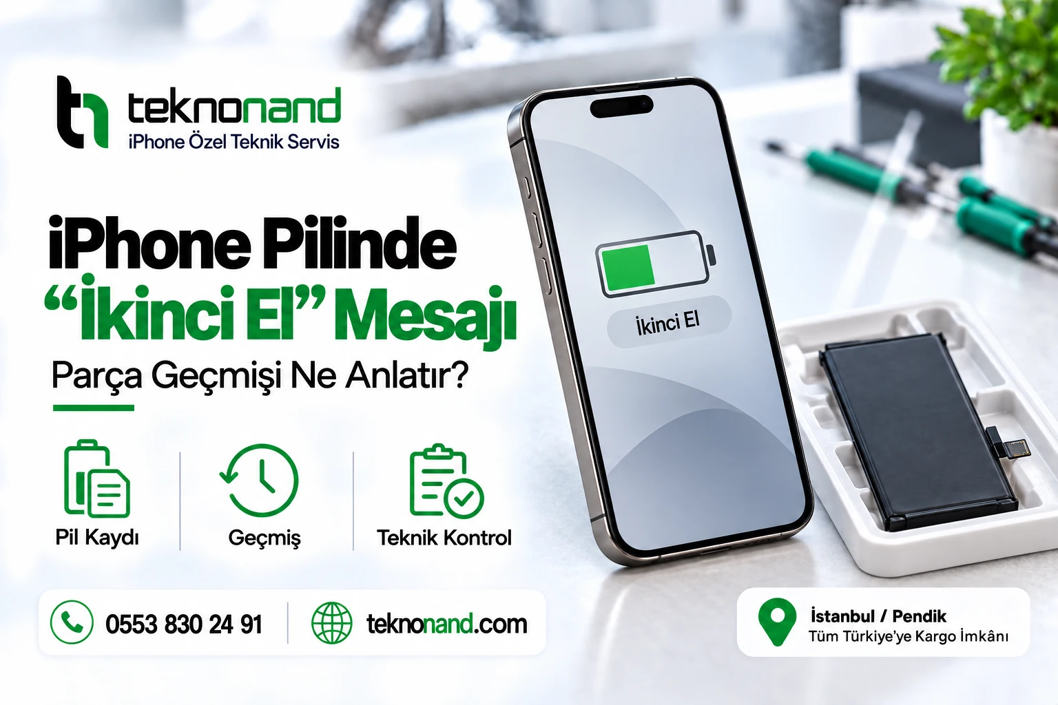iPhone Pilinde “İkinci El” Mesajı | Teknonand