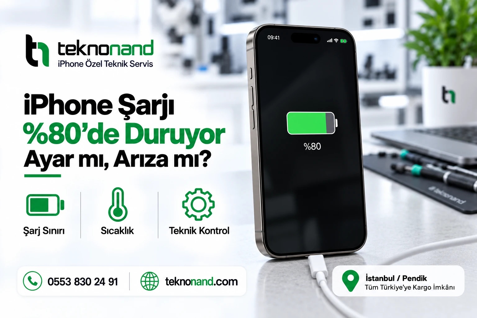 iPhone Şarjı %80’de Duruyor: Şarj Sınırı mı, Arıza mı?