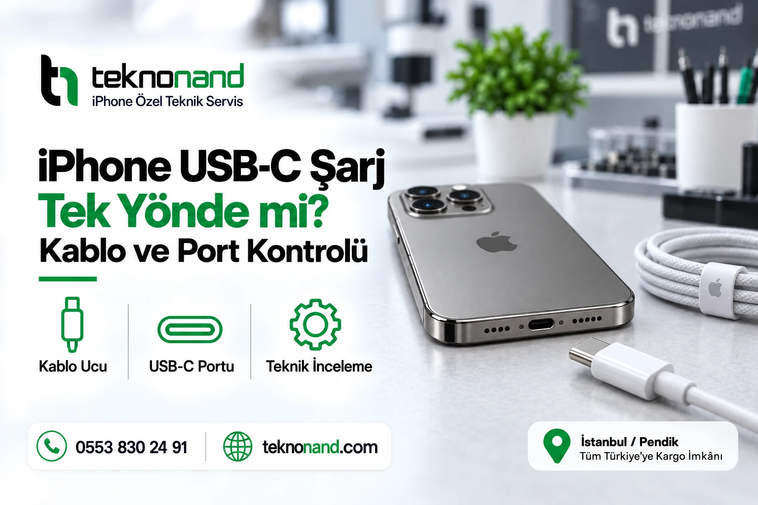 iPhone USB-C Kablosunu Ters Çevirince Şarj Oluyor: Kablo mu, Port mu?