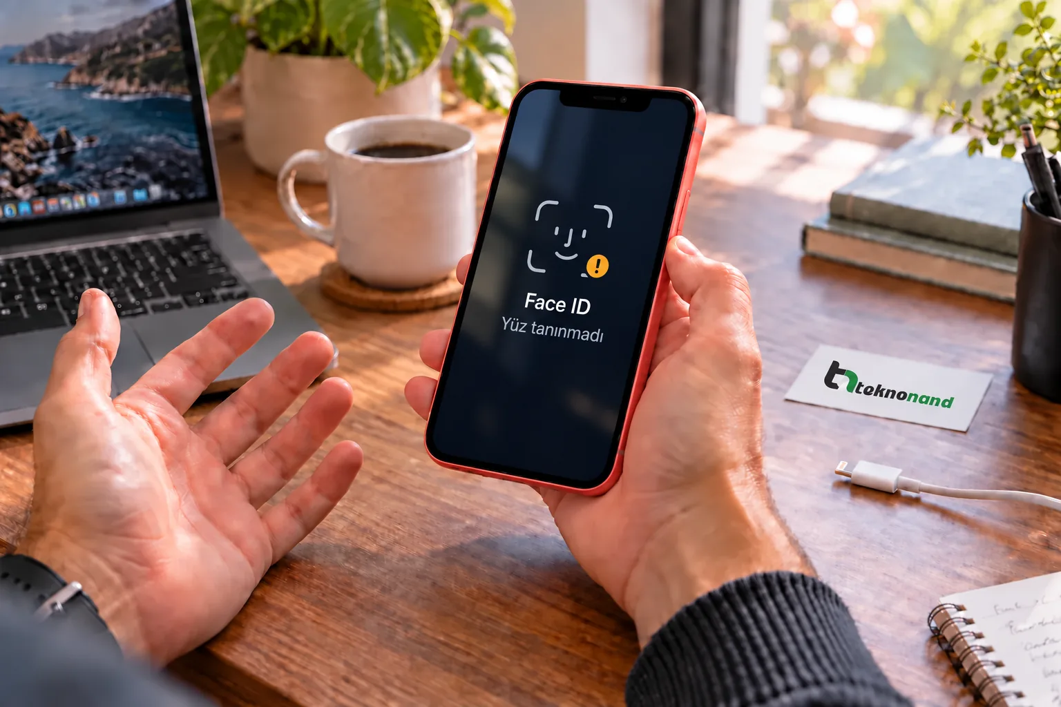 iPhone XR Face ID sorununun gösterildiği temsili telefon görseli
