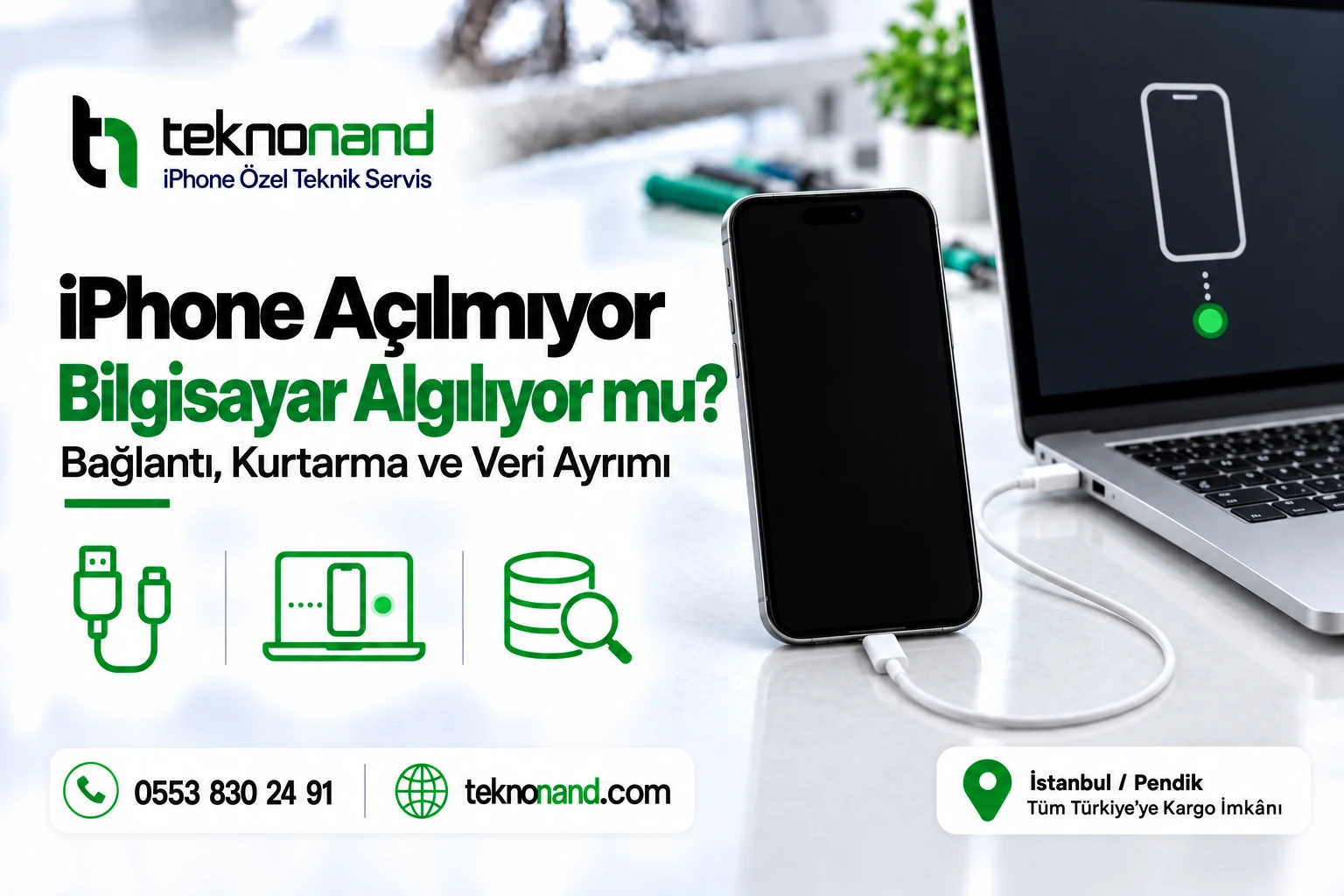 iPhone Açılmıyor, Bilgisayar Algılıyor | Teknonand