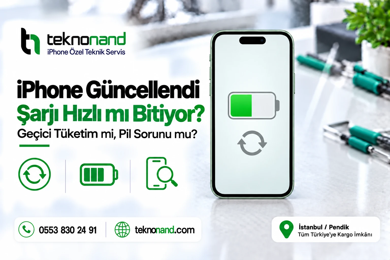 iPhone Güncellemeden Sonra Şarjı Hızlı Bitiyor: Ne Zaman Kontrol Gerekir?